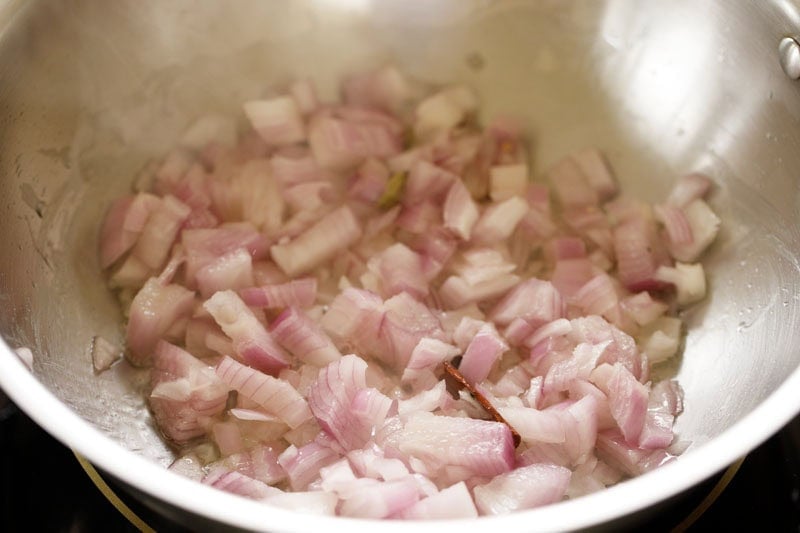 Onions in skillet.