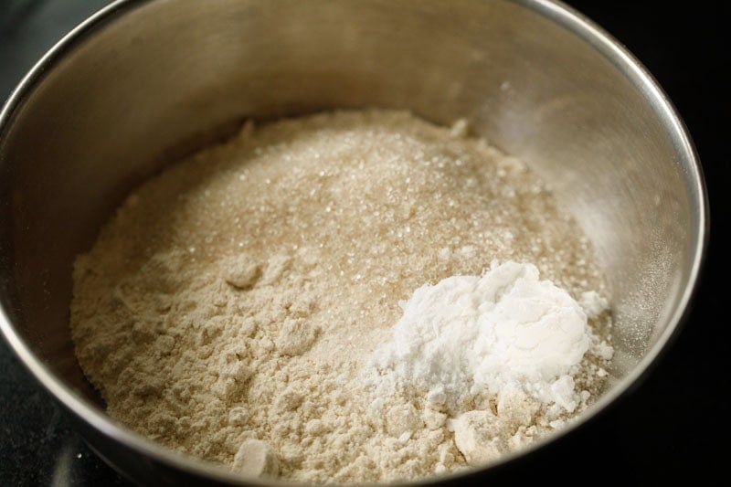 Bowl of flour and sugar mixture.