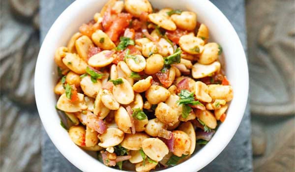 Peanut Chaat (With Boiled & Roasted Peanuts)