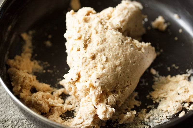 Dough being kneaded.