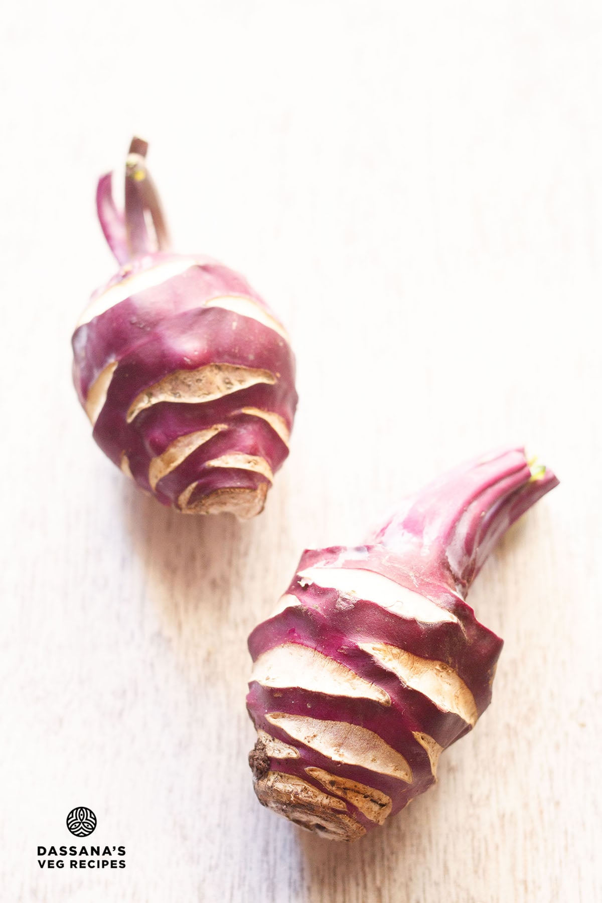 purple skinned knol khol, kohlrabi