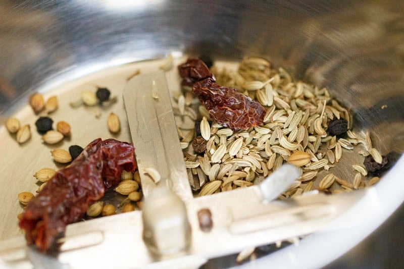 Spices in blender.