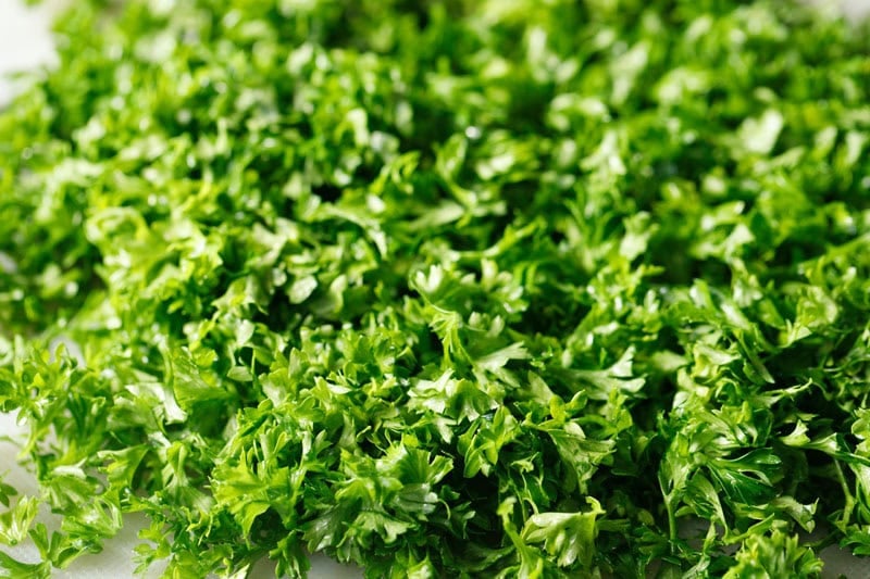 Chopped parsley.