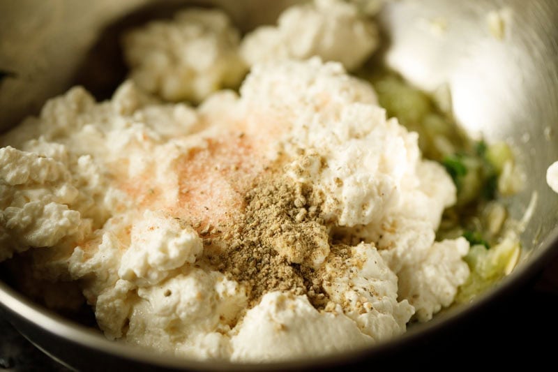 white pepper and salt on greek yogurt.