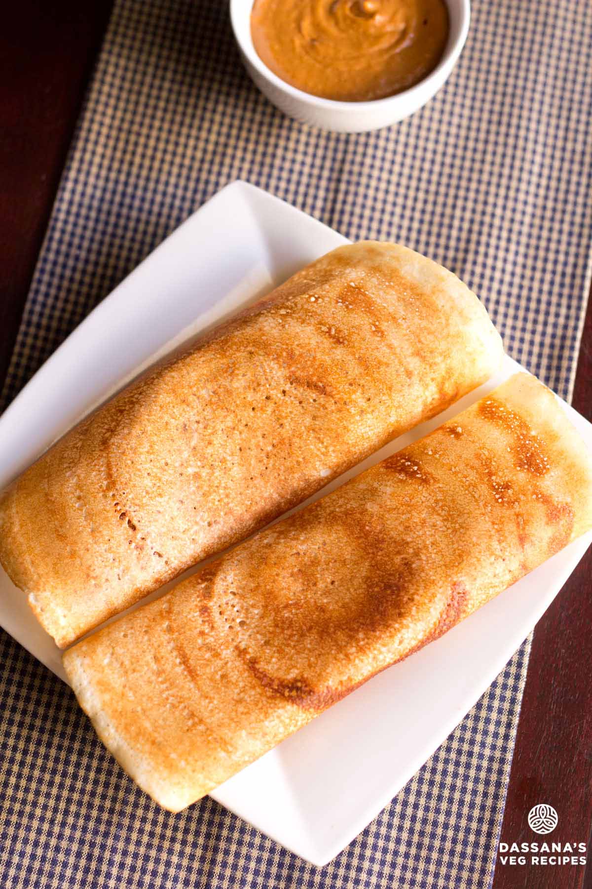 Rice Dosa (No Grinding Needed & Fermented) – Dassana’s Veg Recipes